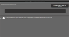 Desktop Screenshot of container-investment.com